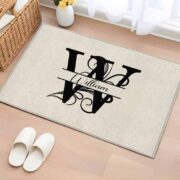 Classic Initial Polyester Doormat
