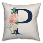 Monogram Square Throw Pillow