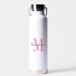 Name Water Bottle with Straw