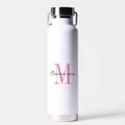 Name Water Bottle with Straw