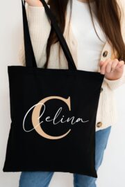Woven Initial Tote