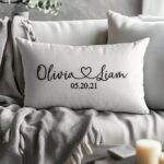 Faux Suede Initial Pillow