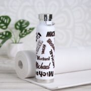 Slim Monogram Water Bottle Name around